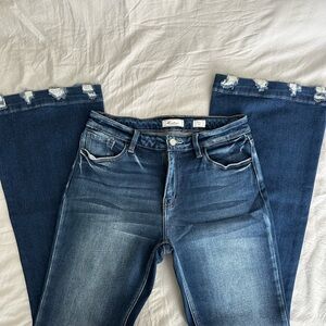 KanCan Blue Flare Wide Leg Jeans